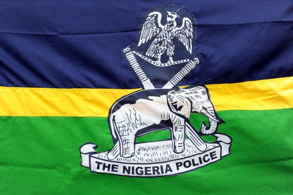 A picture taken on March 28, 2012 shows Nigeria's police logo. The Nigeria Police Force, which is as old as its colonial past, came into being on April 1, 1930 following the merging of regional police units precepitated by the amalgamation of Northern and Southern Nigeria in 1914. The 360,000 personnel under the operational and administrative command of the highest ranked officer, the Inspector General of Police appointed by the President, are responsible for internal security, ensure the maintenance and enforcement of law and order, the prevention of crime, community policing, among others.  AFP PHOTO / PIUS UTOMI EKPEI (Photo credit should read PIUS UTOMI EKPEI/AFP/Getty Images)